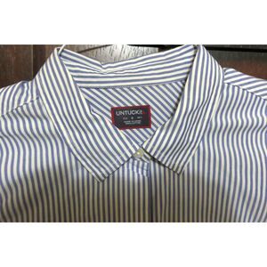UNTUCKit Button Down Shirts Blue & White Stripes Blouse Women’s Size 6